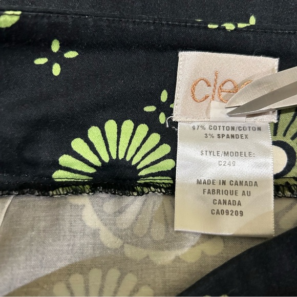 Cleo black patterned cotton A-line skirt. - Picture 5 of 7
